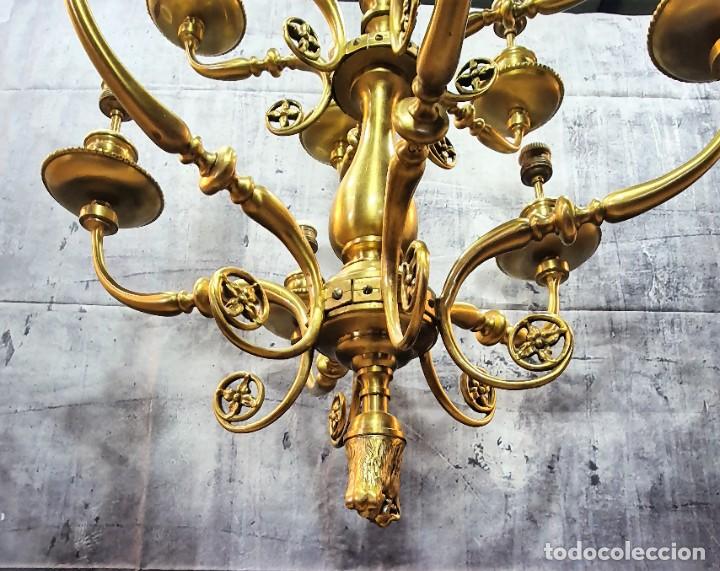 Antig&uuml;edades: ANTIGUA LAMPARA DE BRONCE - Foto 6