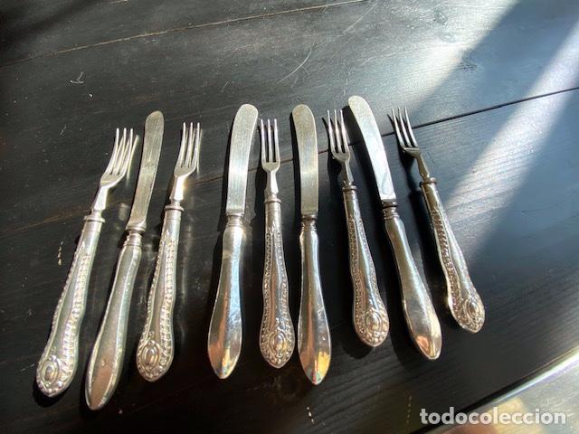 Antiguidades: LOTE DE CUBIERTOS PLATA INGLESA SHEFFIELD PARA APERITIVO O POSTRE