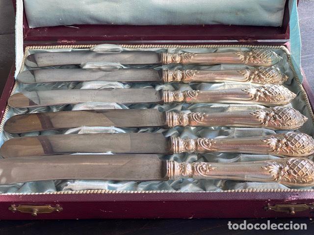 Antig&uuml;edades: CAJA DE CUCHILLOS PLATA INGLESA - Foto 1