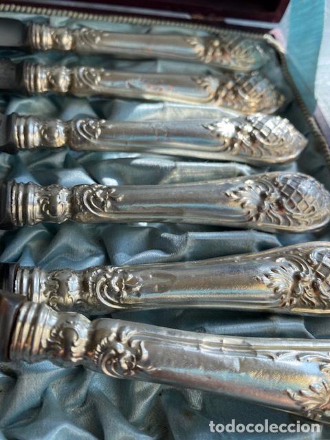 Antig&uuml;edades: CAJA DE CUCHILLOS PLATA INGLESA - Foto 4