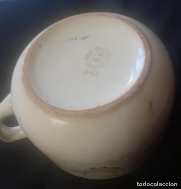 Antigüedades: Antiguo tazon de desayuno de porcelanas San Claudio - Foto 2 - 247258035