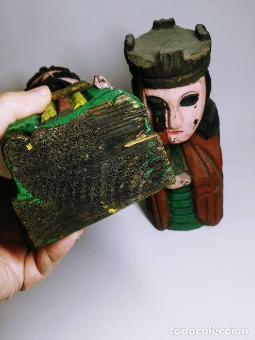 Antig&uuml;edades: Sujetalibros madera policromada - Foto 4