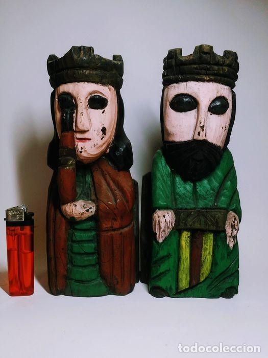 Antig&uuml;edades: Sujetalibros madera policromada - Foto 10