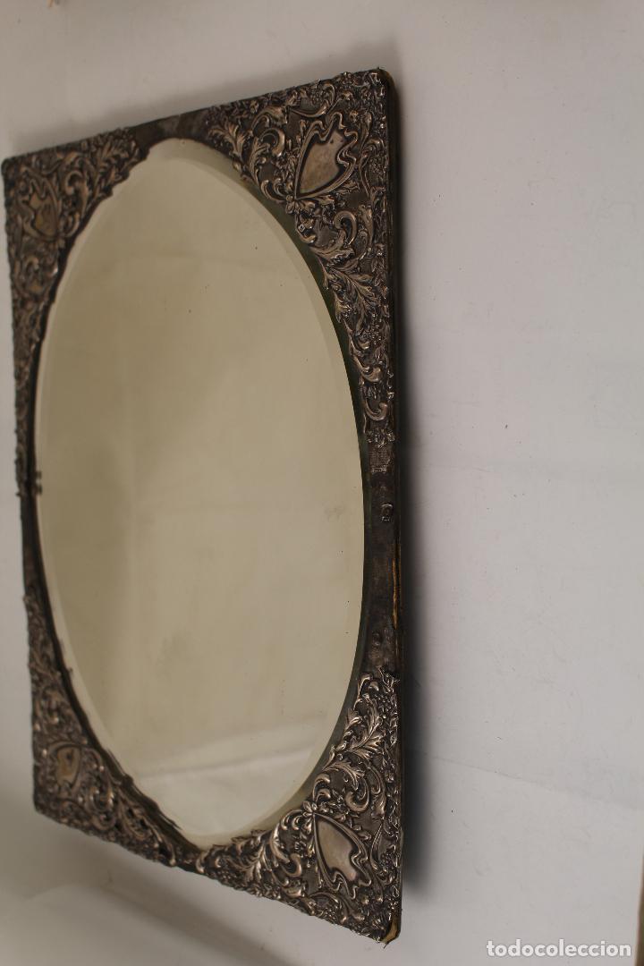 Antig&uuml;edades: espejo antiguo en plata de ley 925 - Foto 4