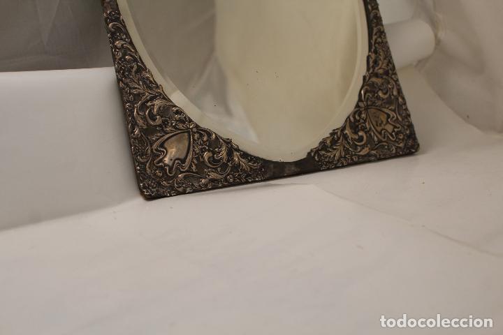 Antig&uuml;edades: espejo antiguo en plata de ley 925 - Foto 9