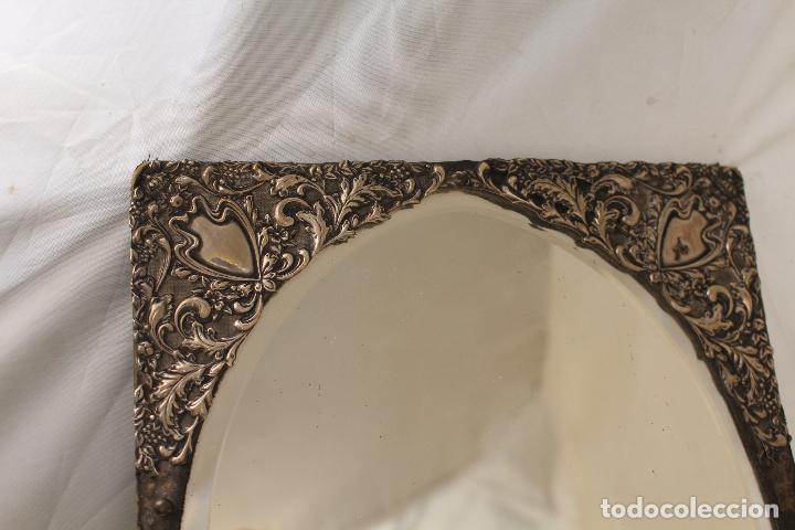 Antig&uuml;edades: espejo antiguo en plata de ley 925 - Foto 10