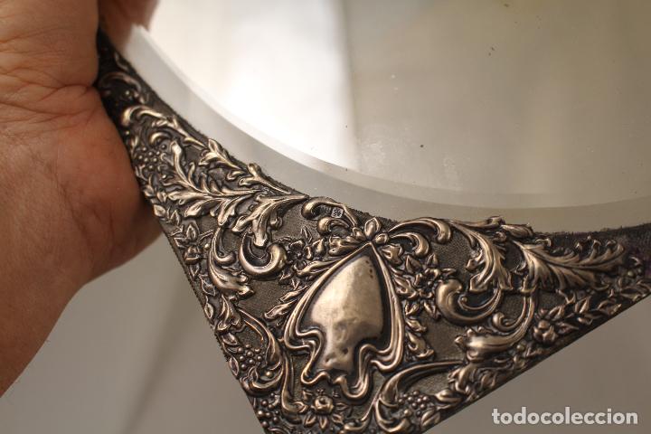 Antig&uuml;edades: espejo antiguo en plata de ley 925 - Foto 16