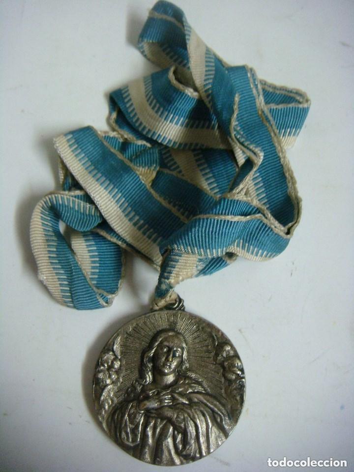 Antig&uuml;edades: MEDALLA CON SU CORDON DE LA IMACULADA - Foto 1