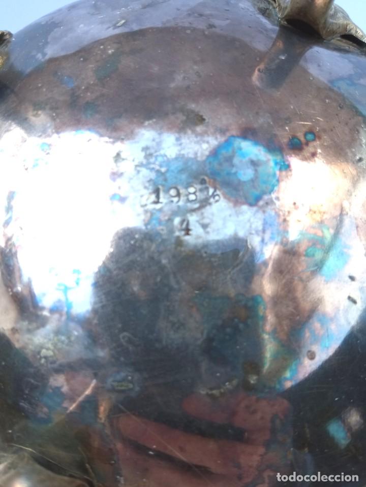 Antig&uuml;edades: Tetera art d&eacute;co de peltre ba&ntilde;ada en plata - Foto 6