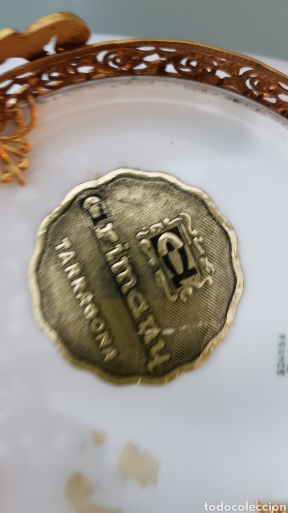 Antig&uuml;edades: CUENCO CON BASE DE LIMOGES CON INCRUSTACIONES DE ORO - Foto 5