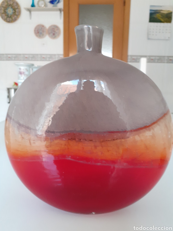 Antig&uuml;edades: Conjunto de jarr&oacute;n y flor en cristal de Murano - Foto 2
