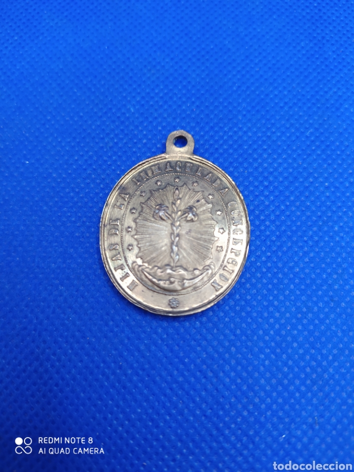 Antig&uuml;edades: Medalla Hijas de la Inmaculada Concepci&oacute;n. 35-3cm - Foto 2