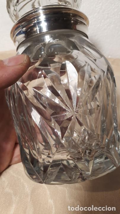 Antig&uuml;edades: Tarro de cristal tallado - Foto 3