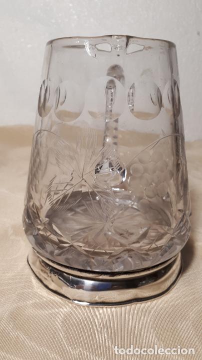 Antig&uuml;edades: Jarra de cerveza en cristal y plata - Foto 6