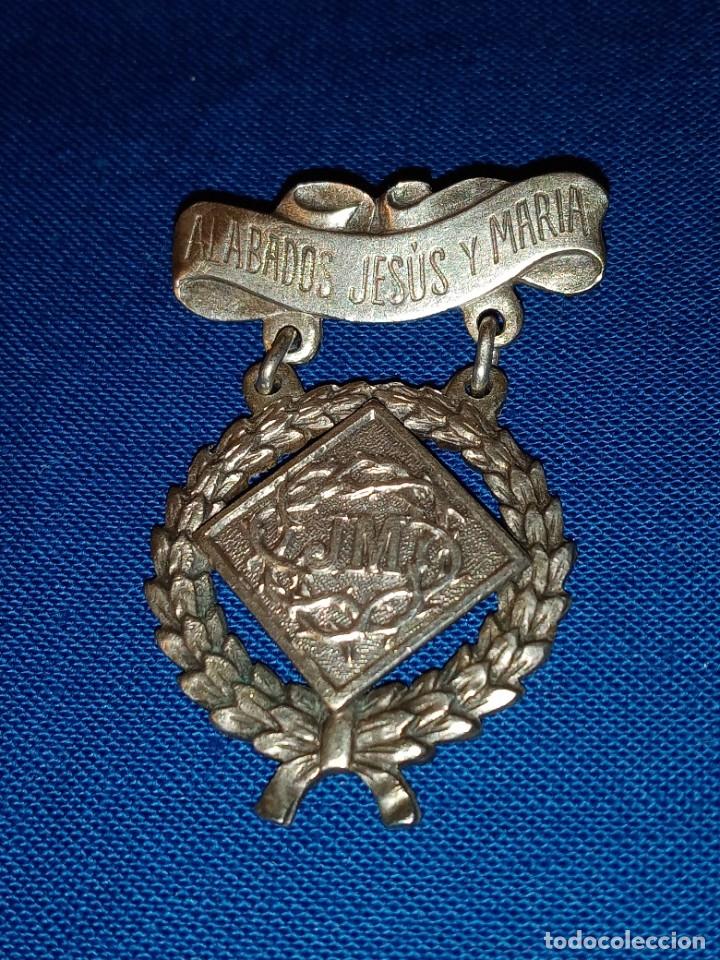Antig&uuml;edades: BROCHE PLATA JESUS Y MARIA - Foto 1