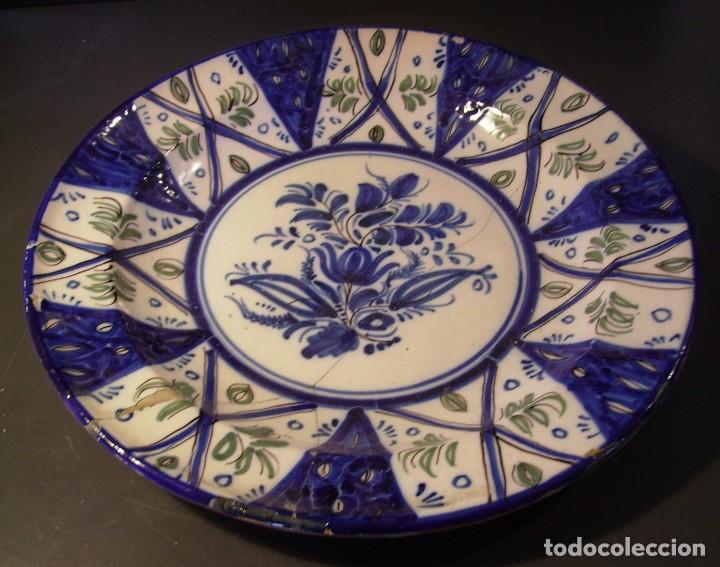 Antig&uuml;edades: PLATO CER&Aacute;MICA DE MANISES XIX - Foto 2
