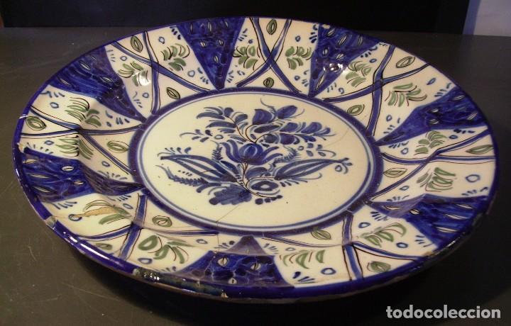 Antig&uuml;edades: PLATO CER&Aacute;MICA DE MANISES XIX - Foto 3