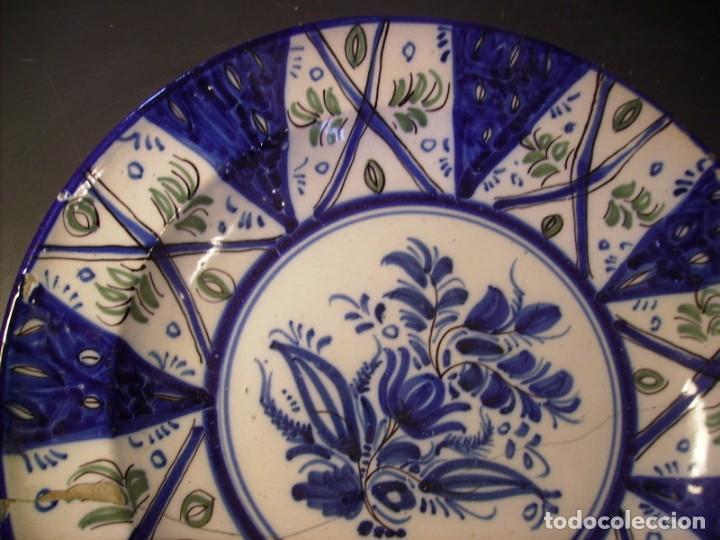 Antig&uuml;edades: PLATO CER&Aacute;MICA DE MANISES XIX - Foto 4