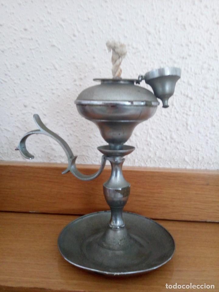 Antig&uuml;edades: CANDIL O LAMPARA DE ACEITE. - Foto 2
