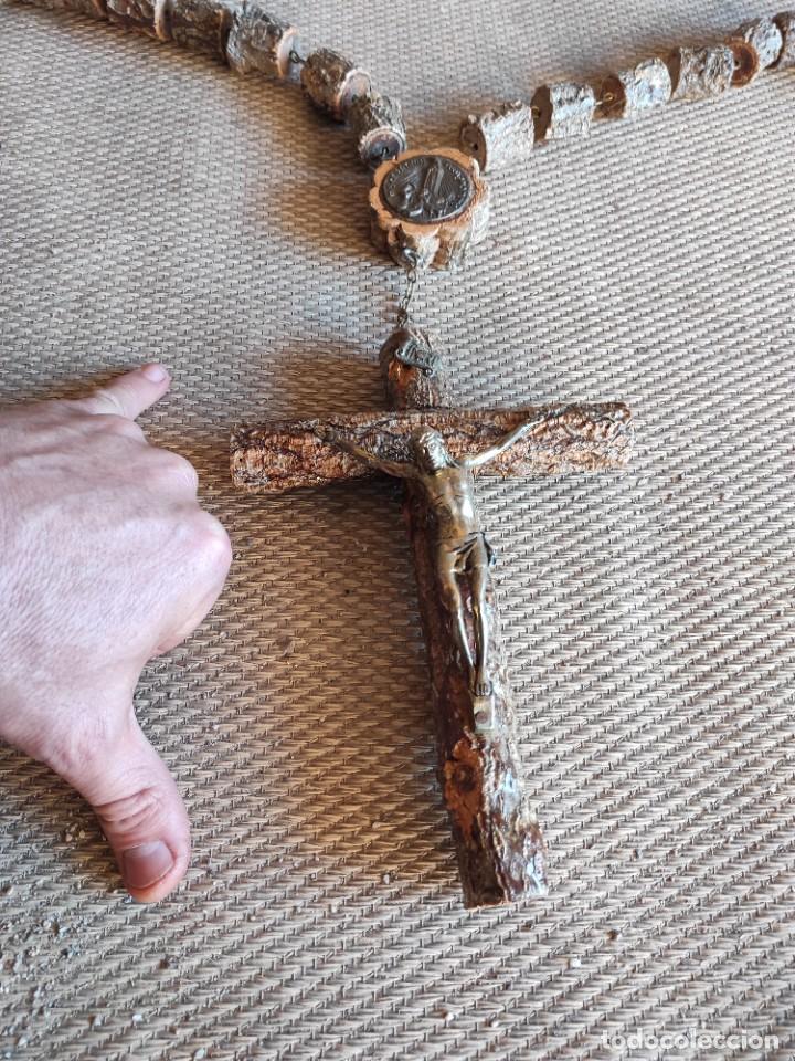 Antig&uuml;edades: Rosario madera gran tama&ntilde;o - Foto 2