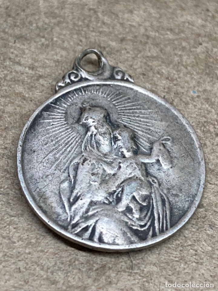 Antig&uuml;edades: Medalla de plata religioso - Foto 2