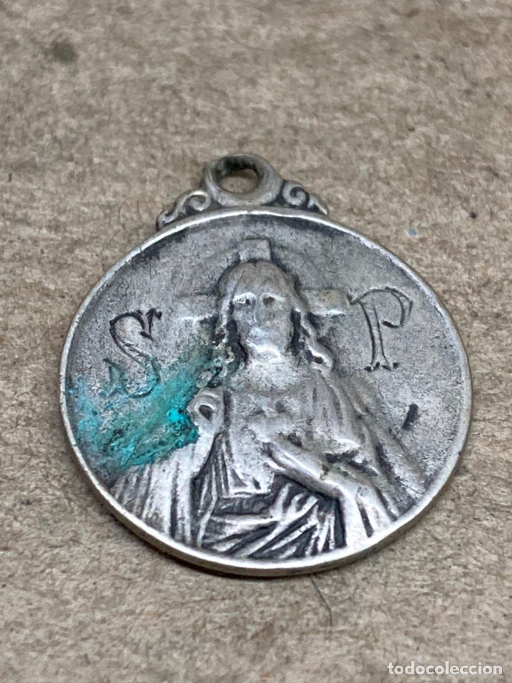 Antig&uuml;edades: Medalla de plata religioso - Foto 1