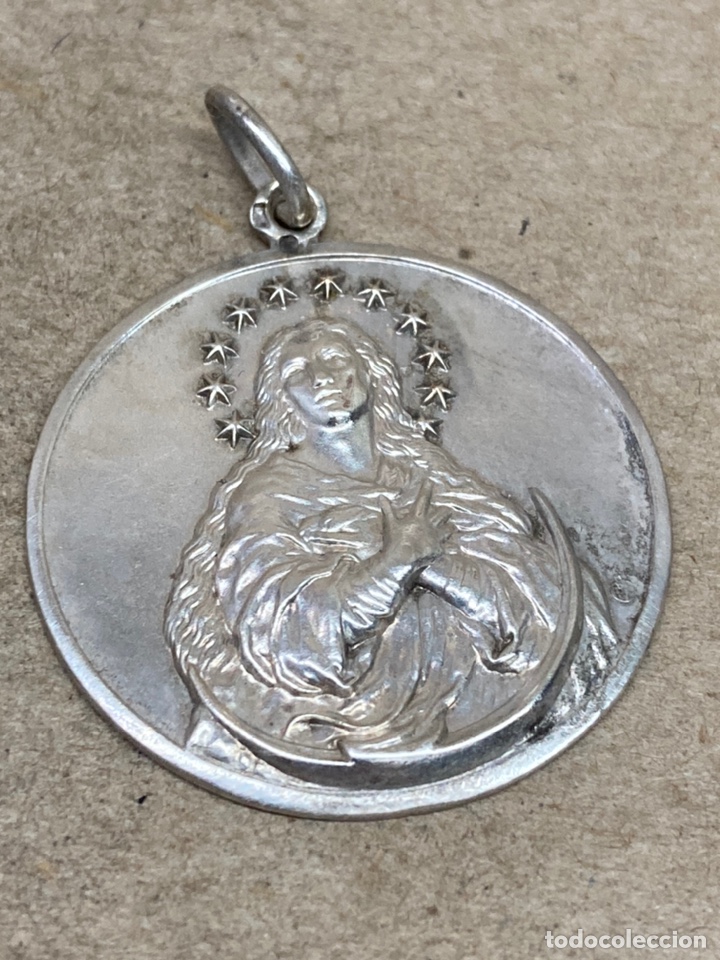 Antig&uuml;edades: Medalla de plata religiosa - Foto 1