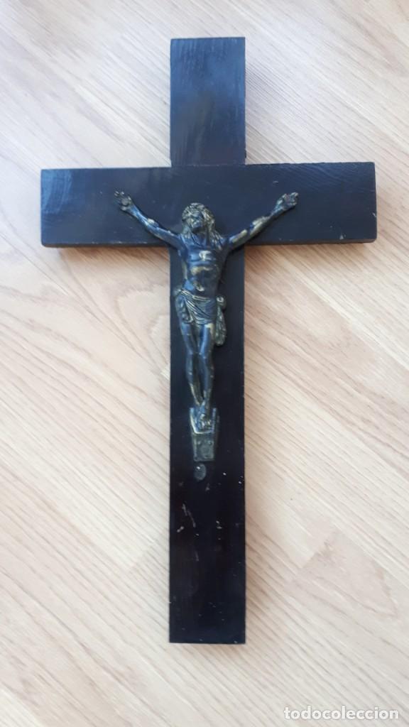 Antig&uuml;edades: ANTIGUO CRUCIFIJO 45 CM - Foto 1