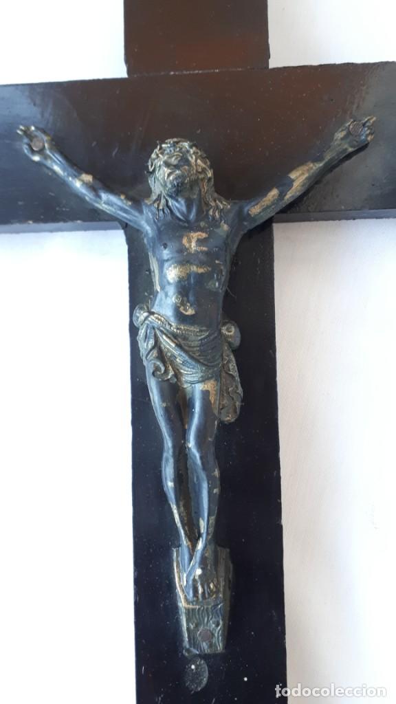 Antig&uuml;edades: ANTIGUO CRUCIFIJO 45 CM - Foto 2
