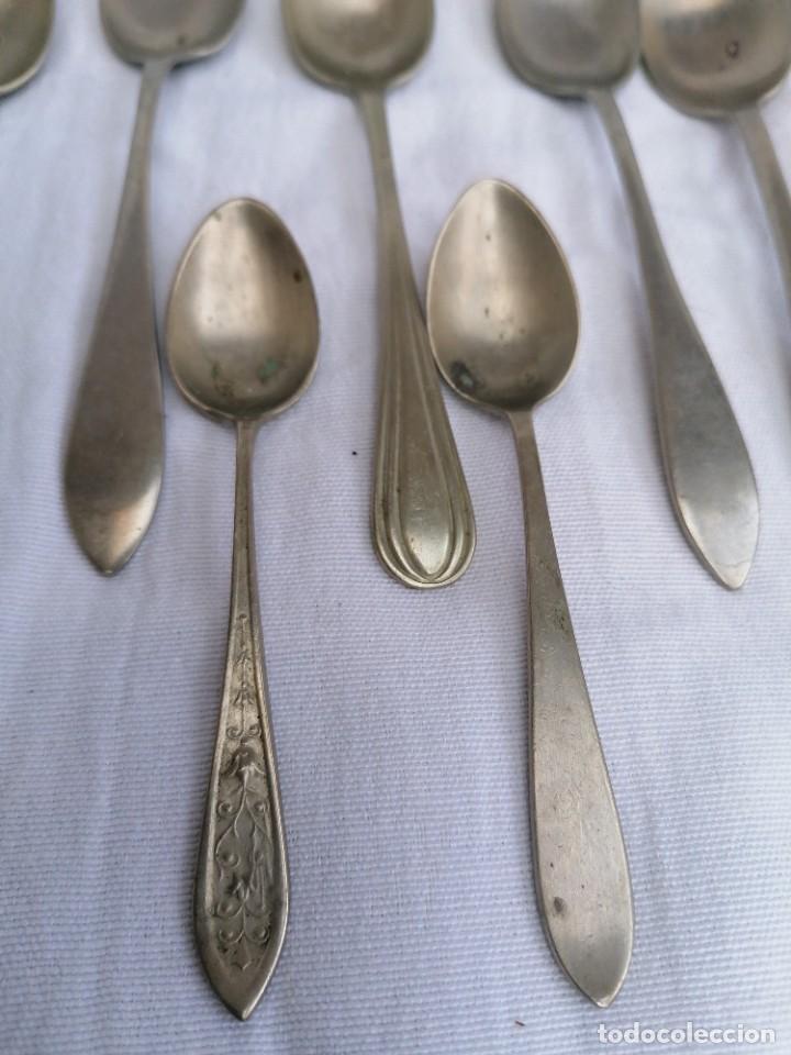 Antig&uuml;edades: Lote de 7cucharitas postre y cafe - Foto 2