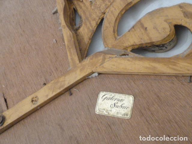 Antig&uuml;edades: ESPEJO CORNUCOPIA DE MADERA TALLADA Y DORADA - Foto 5