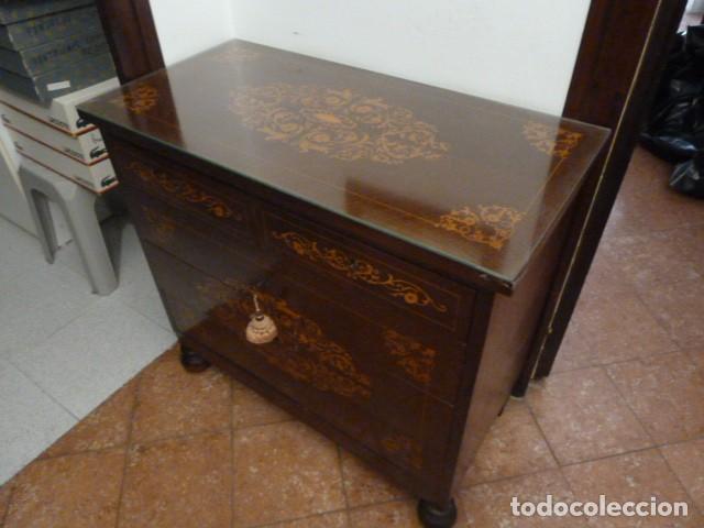 Antig&uuml;edades: C&Oacute;MODA DE CAOBA CON MARQUETER&Iacute;A. - Foto 2