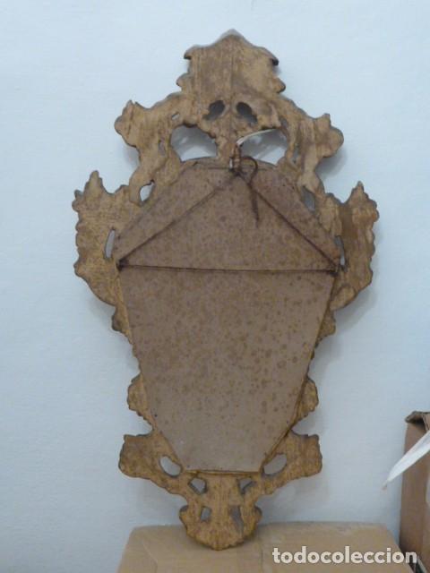 Antig&uuml;edades: DOS ESPEJOS CORNUCOPIA MADERA TALLADA - Foto 3