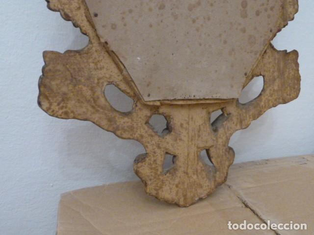 Antig&uuml;edades: DOS ESPEJOS CORNUCOPIA MADERA TALLADA - Foto 4