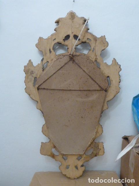 Antig&uuml;edades: DOS ESPEJOS CORNUCOPIA MADERA TALLADA - Foto 6