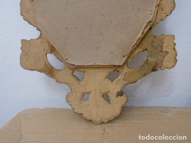 Antig&uuml;edades: DOS ESPEJOS CORNUCOPIA MADERA TALLADA - Foto 7