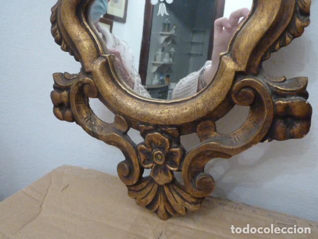 Antig&uuml;edades: DOS ESPEJOS CORNUCOPIA MADERA TALLADA - Foto 8