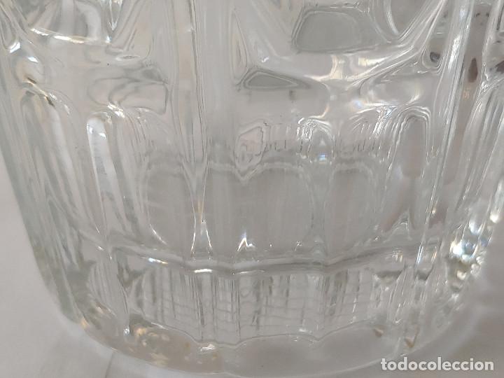 Antig&uuml;edades: JARRON DE CRISTAL TALLADO TRANSPARENTE - Foto 4