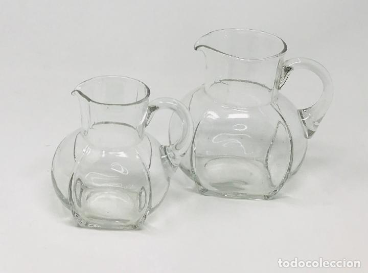 Antig&uuml;edades: Conjunto de jaras en cristal soplado - Foto 3