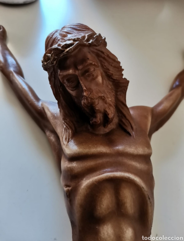 Antig&uuml;edades: Figura de cristo crucificado - Foto 2