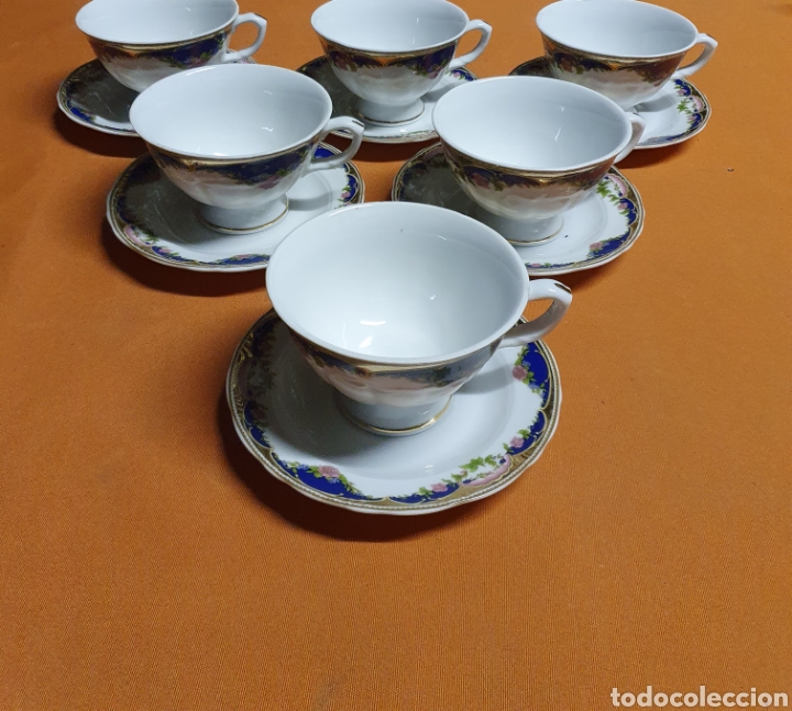 Antig&uuml;edades: 6 tazas Porcelana - Foto 1