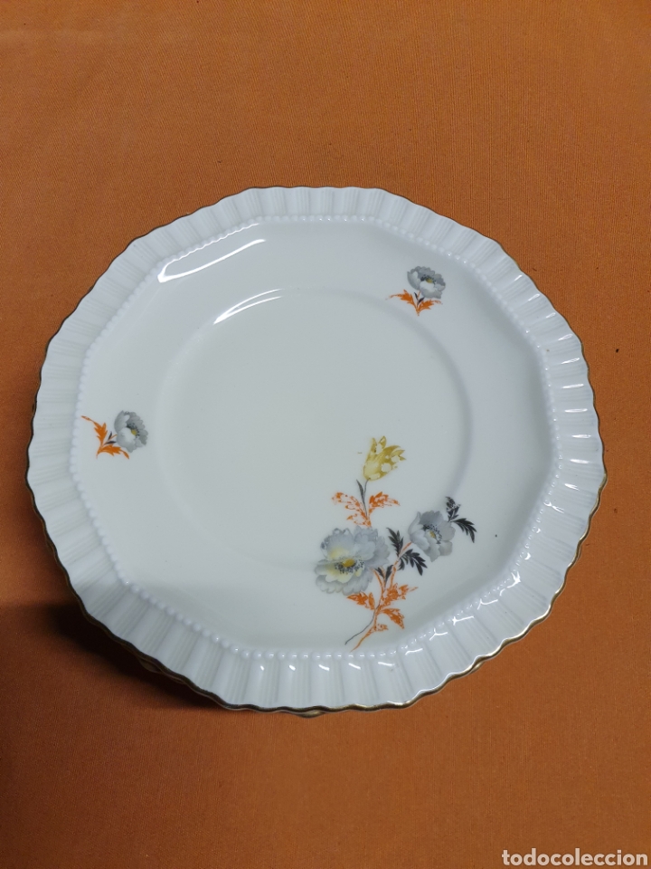 lote 6 platos llanos porcelana blancos - diseño - Compra venta en  todocoleccion