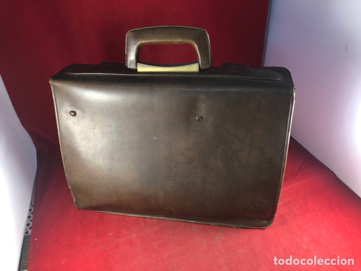 Antig&uuml;edades: ANTIGUO MALET&Iacute;N DE PIEL - Foto 4