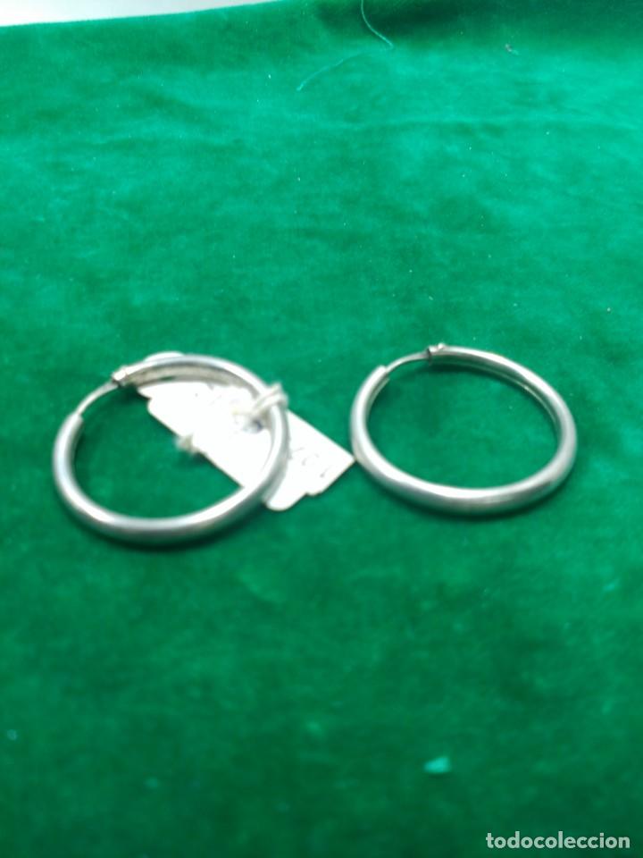 Antig&uuml;edades: pendientes aro plata. + - Foto 1