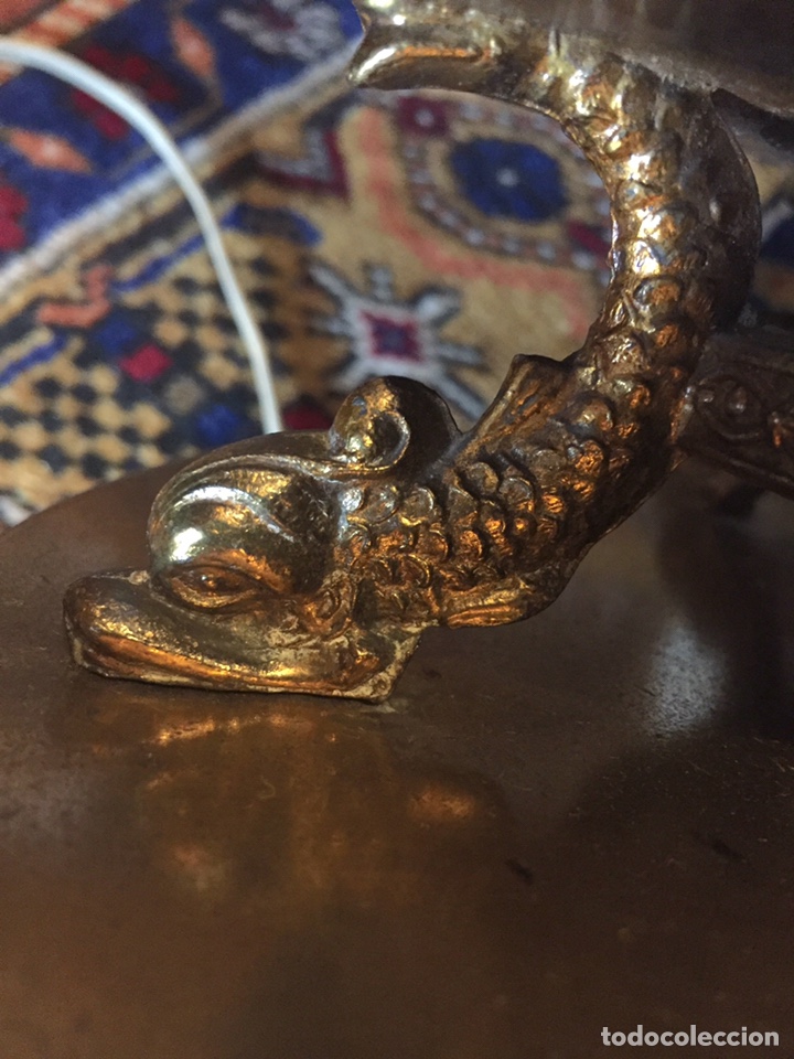 Antig&uuml;edades: Fant&aacute;stica l&aacute;mpara francesa cristal opalina - Foto 21