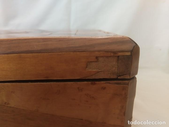 Antig&uuml;edades: ANTIGUA CAJA TARACEA - JOYERO - Foto 9