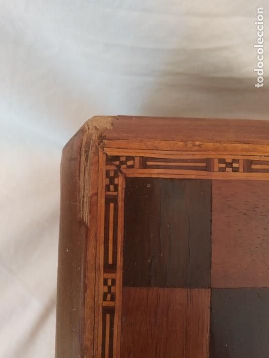 Antig&uuml;edades: ANTIGUA CAJA TARACEA - JOYERO - Foto 11