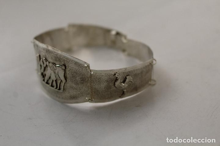 Antig&uuml;edades: pulsera en plata de ley 800 - Foto 4