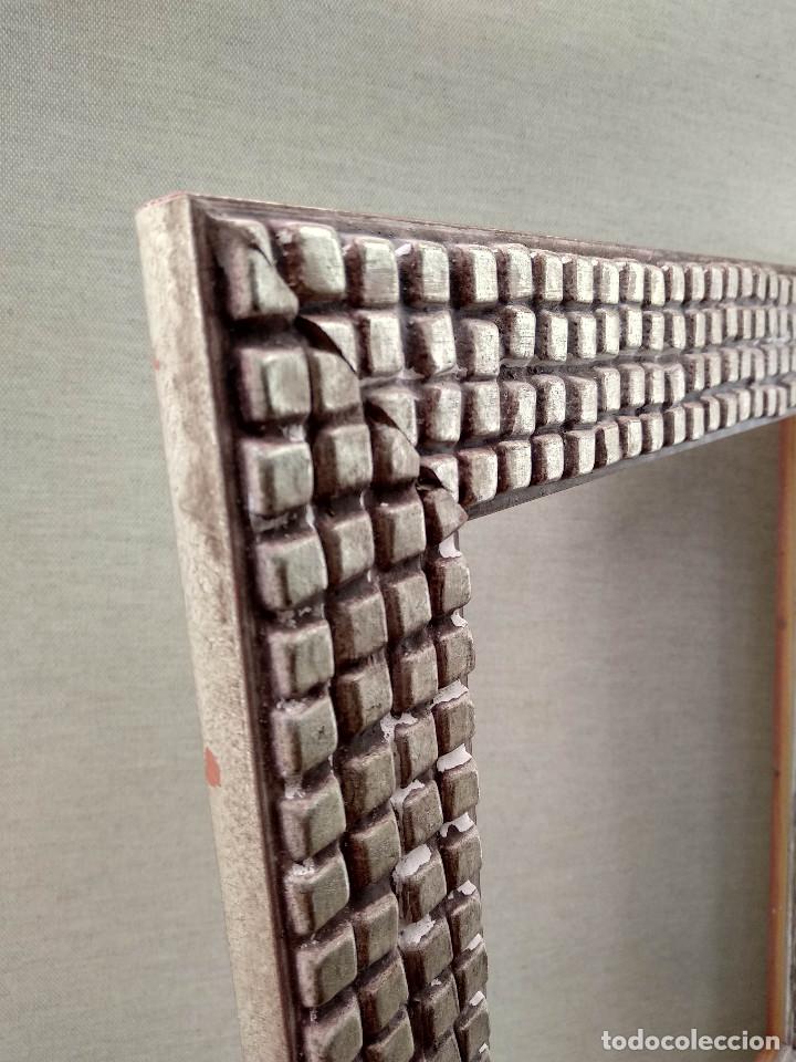Antiques: Marco vintage plata oxido 30 x 24 cm