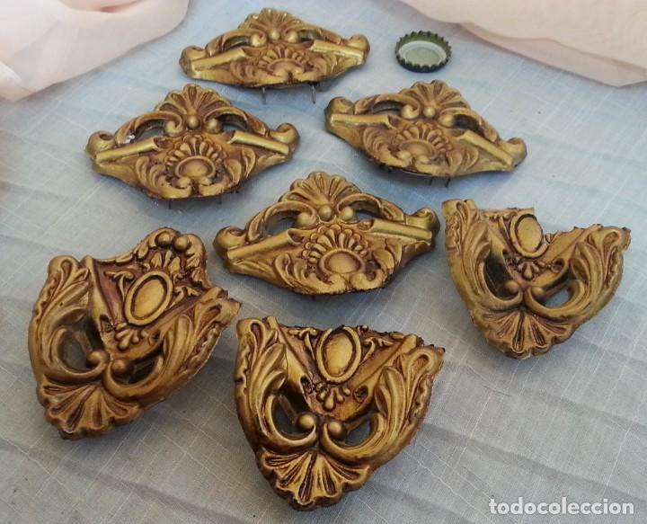 Antiquit&eacute;s: Placa decorativa en fibra para reutilizar. Siete unidades.